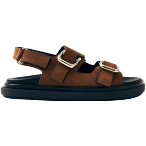 Alohas, Schoenen, Dames, Bruin, 35 EU, Suède, Harper Suède Bruin Leren Sandalen