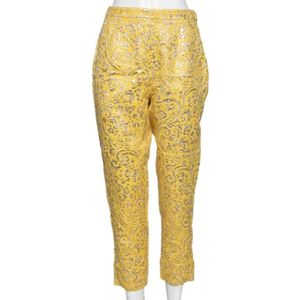 Dolce & Gabbana Pre-owned, Pre-owned Silk bottoms Geel, Dames, Maat:S