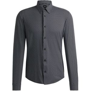 Hugo Boss, Overhemden, Heren, Zwart, XL, Stijlvol Overhemd