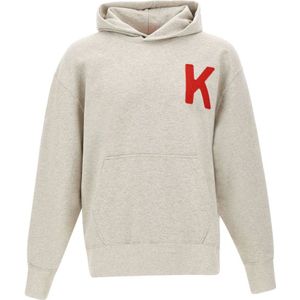 Kenzo, Sweatshirts & Hoodies, Heren, Grijs, M, Katoen, Grijze Sweaters van Kenzo Paris