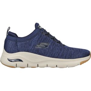 Skechers, Schoenen, Heren, Blauw, 45 EU, Archfit Sneakers met Mesh