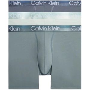 Calvin Klein, Premium Comfort Boxer Briefs 3-Pack Grijs, Heren, Maat:S