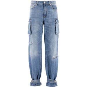 Ermanno Scervino, Loose-fit Jeans Blauw, Dames, Maat:S