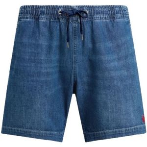 Polo Ralph Lauren, Korte broeken, Heren, Blauw, L, Katoen, Iconische Prepster Jeansshorts