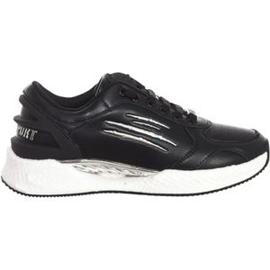 Plein Sport, Schoenen, Heren, Zwart, 41 EU, Leer, Sportieve Mid-Top Sneakers