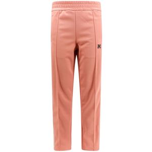 Palm Angels, Broeken, Heren, Roze, L, Polyester, Broek met geborduurd monogram