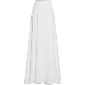 IVY Oak, Rokken, Dames, Wit, L, Polyester, Glanzende Flared Bruid Maxi Rok