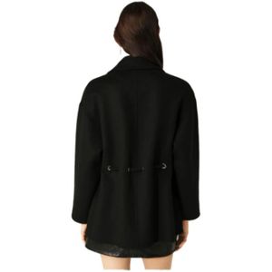 Ba&Sh, Jassen, Dames, Zwart, M, Elegante Kam Coat in Zwart