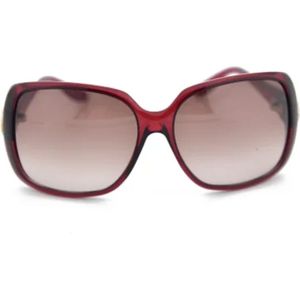 Gucci Vintage, Pre-owned, Dames, Rood, ONE Size, Pre-owned Plastic sunglasses