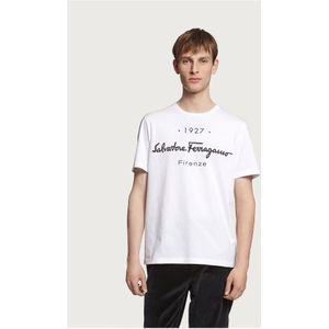 Salvatore Ferragamo, Tops, Heren, Wit, L, T-Shirts