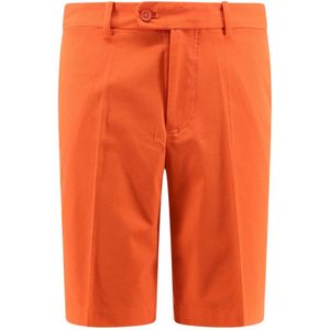 J.Lindeberg, Korte broeken, Heren, Oranje, W31, Polyester, Technische Stof Bermuda Shorts