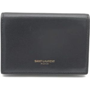 Yves Saint Laurent Vintage, Pre-owned, Dames, Zwart, ONE Size, Tweedehands leren portemonnees