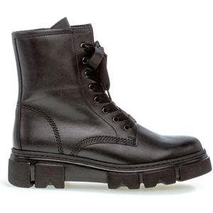 Gabor, Schoenen, Dames, Zwart, 36 EU, Zwarte Leren Veterschoenen