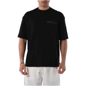 Armani Exchange, Tops, Heren, Zwart, 2Xl, Katoen, Katoenen T-shirt met borstlogo