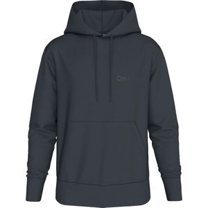 Calvin Klein, Sweatshirts & Hoodies, Heren, Blauw, S, Katoen, Blauwe Hoodie Elastisch Gebreid