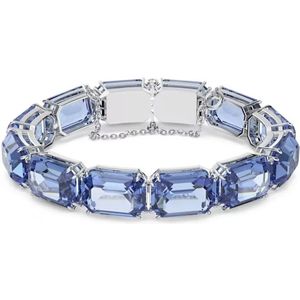 Swarovski, Accessoires, Dames, Blauw, ONE Size, Elegant Blauw Kristal Armband Millenia