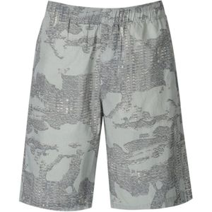 Diesel, Grijze Bermuda Shorts met Camouflagepatroon Grijs, Heren, Maat:S