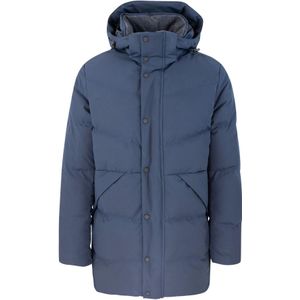 Paul & Shark, Jassen, Heren, Blauw, M, Polyester, Blauwe Hooded Jas met Ritssluiting