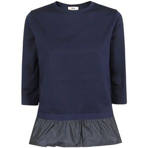 Herno, Tops, Dames, Blauw, 3Xl, Polyester, Blauw Navy Sweater