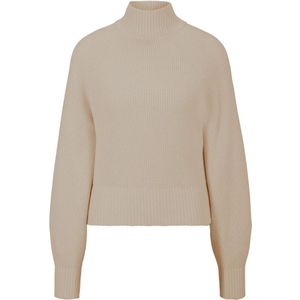 Hugo Boss, Truien, Dames, Beige, S, Wol, Gebreide trui met relaxte pasvorm in beige