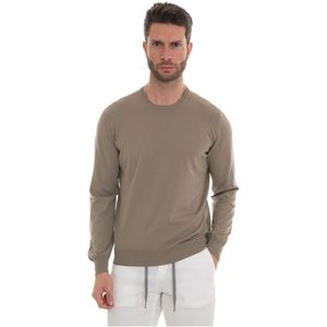 Gran Sasso, Sweatshirts & Hoodies, Heren, Beige, 3Xl, Katoen, Katoenen Ronde Hals Pullover