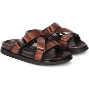 Kazar, Schoenen, Heren, Bruin, 41 EU, Leer, Bruin leren slides