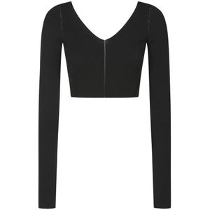 Marni, Long Sleeve Tops Zwart, Dames, Maat:S