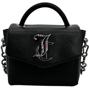 Juicy Couture, Tassen, Dames, Zwart, ONE Size, Zwarte Mini Tas met Strass Decoratie