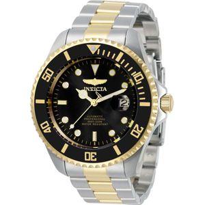 Invicta Watches, Accessoires, Heren, Grijs, ONE Size, Pro Diver Automatisch Horloge - Zwarte Wijzerplaat