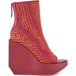 United Nude, Grafisch Geweven Platform Bootie met Sleehak Veelkleurig, Dames, Maat:37 EU