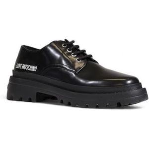 Love Moschino, Schoenen, Dames, Zwart, 39 EU, Platte Polyethyleen Damesschoenencollectie