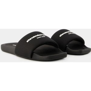 Alexander Wang, Schoenen, Dames, Zwart, 36 EU, Nylon, Zwarte Nylon Pool Slides