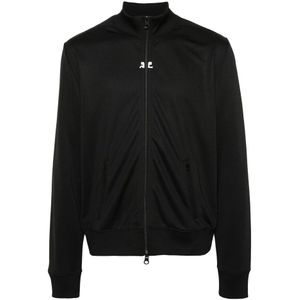 Courrèges, Sweatshirts & Hoodies, Heren, Zwart, L, Polyester, Zip-throughs