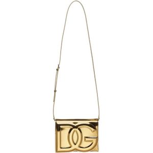 Dolce & Gabbana, Tassen, Dames, Geel, ONE Size, Leer, Stijlvolle Tassen met DG Logo