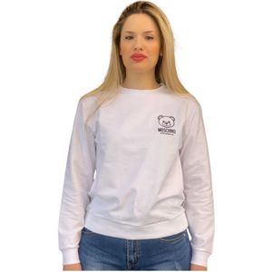 Moschino, Sweatshirts & Hoodies, Dames, Wit, S, Stijlvolle Sweatshirt voor Trendy Look