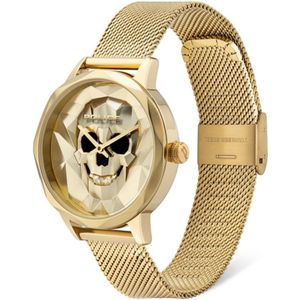 Police, Accessoires, Heren, Geel, ONE Size, Anjar Roestvrij Staal Gouden Horloge