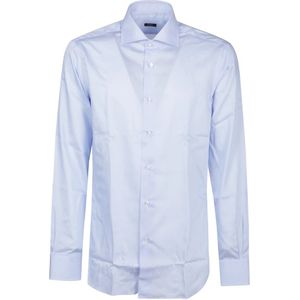 Barba Napoli, Overhemden, Heren, Blauw, 2Xl, Klassieke Lange Mouw Shirt