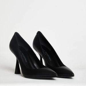 Sergio Levantesi, Schoenen, Dames, Zwart, 37 EU, Leer, Zwarte Leren Kira Pumps - 7 cm Hak