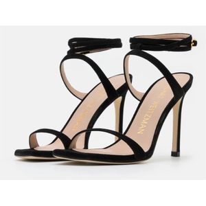 Stuart Weitzman, Schoenen, Dames, Zwart, 41 EU, Ellie 100 Sandal - Verhoog je stijl