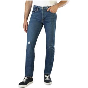 Levi's, Jeans, Heren, Blauw, W30, Katoen, Slim Fit Jeans met ritssluiting