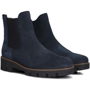 Gabor, Schoenen, Dames, Blauw, 37 EU, Suède, Elegante Chelsea Boots in Donkerblauw