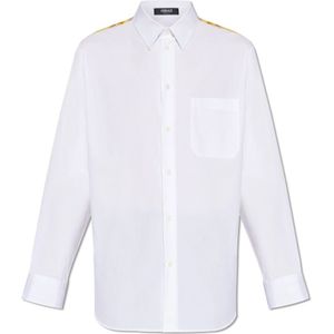 Versace, Overhemd met zakken Wit, Heren, Maat:S