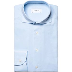 Eton, Overhemden, Heren, Blauw, 4Xl, Katoen, Stretchkatoenen overhemd