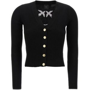 Pinko, Truien, Dames, Zwart, M, Zwarte Sweater Aw 23 Dameskleding