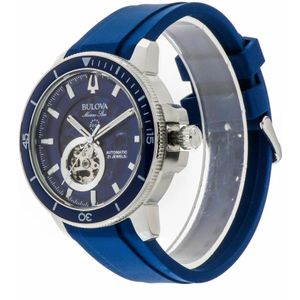 Bulova, Accessoires, Dames, Blauw, ONE Size, Marine Star Automatisch Horloge