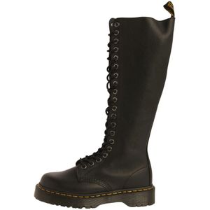 Dr. Martens, Zwarte leren platte schoenen Zwart, Dames, Maat:39 EU