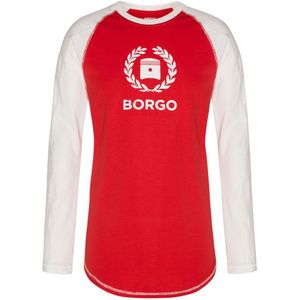 Borgo, Tops, Heren, Rood, S, Katoen, Siracusa Longlap Rood T-shirt