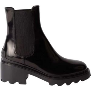 Tod's, Schoenen, Dames, Zwart, 40 EU, Leer, Chelsea Boots