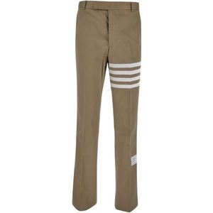 Thom Browne, Katoenen Chino Broek Bruin, Heren, Maat:M