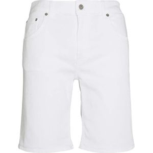 Dondup, Korte broeken, Heren, Wit, W33, Katoen, Witte Bermuda Shorts